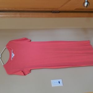 Motherhood maternity Tshirt dress coral